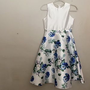 White Blue Floral Girls’s Dress